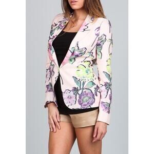 Ark & Co Floral Print Blazer Sz Small